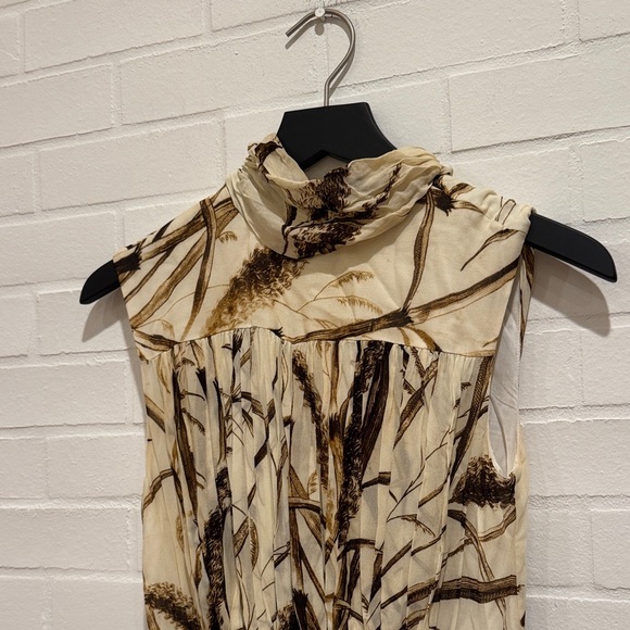 Banana Republic Chic Beige and Brown Women's High Neck Maxi Dress - Picture 4 of 13